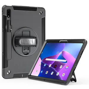 Casing pelindung Tablet Lenovo P12 Pro, casing pelindung Tablet TPU silikon tahan guncangan tugas berat kasar untuk Lenovo P12 Pro 12.6 "TB-Q706F/TB-Q706Z