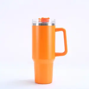 Novelty Beige Keychain Coffee 200ml Metal Tumbler Straw 20 Oz. 40oz Travel Mug With Handle