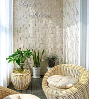 Panneau mural en travertin mosaïque moderne de haute qualité Soft Stone MCM, imperméable, pour décoration murale intérieure et extérieure, échantillons