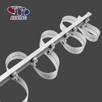 Rail de rideau flexible Jieying pour plafond, ovale, courbé en forme de S, pour salle de bain, douche, rail encastré