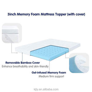 ที่นอนเสริมแบบถอดได้ OEM/ODM 25D เมมโมรี่โฟม สำหรับโรงแรมและเตียงที่บ้าน - Product Image 4