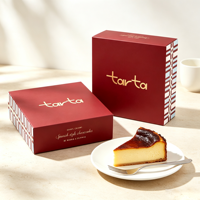 Boîte en carton portable de qualité alimentaire, personnalisée, imprimée, recyclable et résistante à la graisse pour pâtisseries et snacks de boulangerie - Vente en gros