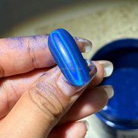 Poudre à ongles holographique laser effet miroir chromé argenté tendance mode pour salon de manucure - Nouveauté promotionnelle