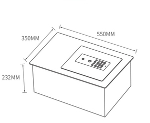 Mobilier de bureau à domicile Coffre-fort caché et résistant pour sol souterrain Serrure à empreinte digitale Boîte de rangement en acier pour bijoux et argent - Product Image 6