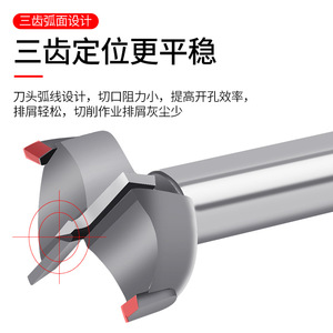 Broca perforadora de Xi'an de 22 mm con punta de carburo para madera contrachapada con eje integrado - Product Image 4