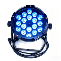 Projecteur LED Par étanche pour extérieur, 18 pièces, 4 pouces, 5-en-1, 6-en-1, avec contrôle DMX et sonore, design fin, pour événements et scènes