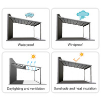 Auvent de toit Pergola étanche piscine extérieure patio balcon auvent pvc système coulissant motorisé électrique toit rétractable