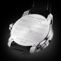 Montre mécanique de style tourbillon Lucky Harvey Roulette Wheel Dial, résistante à l'eau jusqu'à 30 m, boîtier en acier inoxydable pour hommes ZLS305