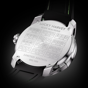 Montre automatique Lucky Harvey avec cadran en forme de <span class=keywords><strong>roulette</strong></span>, style tourbillon, mouvement mécanique, boîtier en acier inoxydable, étanche 30m - Product Image 4