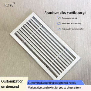 Grille de ventilation en alliage d'aluminium, extérieure, étanche à la pluie, entrée et sortie d'air, <span class=keywords><strong>volume</strong></span> d'air réglable, persienne, design moderne, rectangulaire - Product Image 6