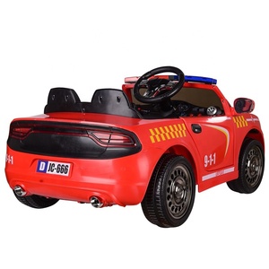 Coche de juguete eléctrico a control remoto para niños, juguete de coche de policía de 12V - Product Image 4