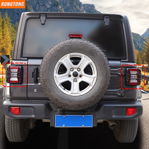 อุปกรณ์ตกแต่งรถยนต์ลดราคาสุดคุ้ม ฝาครอบไฟท้าย ABS ป้องกันไฟท้ายสำหรับ Jeep Wrangler <span class=keywords><strong>JL</strong></span> 2018+ - Product Image 6