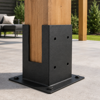 Support de poteau de pergola 4x4 en acier thermolaqué de haute qualité pour la construction de gazebos en bois et de patios extérieurs