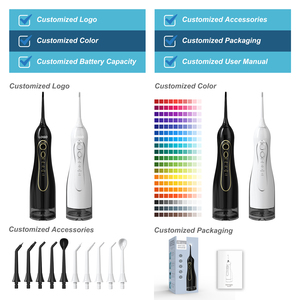 Irrigateur buccal électrique rechargeable 4 modes, réservoir d'eau 300 ml, irrigateur oral pour le nettoyage <span class=keywords><strong>dentaire</strong></span> - Product Image 6