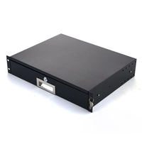 Tiroir de rack 1U-4U avec serrure, boîte de rangement pour rack de serveur 19 pouces, tiroir métallique pour accessoires de cabinet réseau