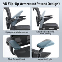 Chaise de bureau ergonomique de luxe à dossier haut, entièrement en mesh, confortable, pour les personnes de grande taille