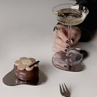 Sous-verre en acrylique simple et créatif pour la maison, sous-verre isolant pour tasse à eau, ornements décoratifs tendance