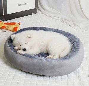 Cama Redonda de Lujo para Perros, Estilo Donut, XL, de Terciopelo, para Perros Pequeños, Medianos y Grandes, Diseño Sólido con Estampado Animal, También para Gatos - Product Image 5