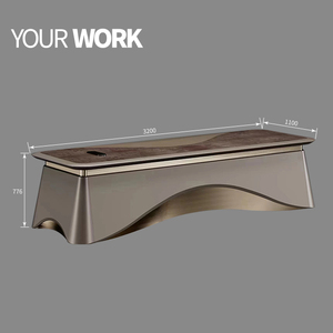 Mesa Boss de diseño de lujo para oficina con <span class=keywords><strong>pintura</strong></span> <span class=keywords><strong>y</strong></span> acabado de <span class=keywords><strong>chapa</strong></span> de madera Escritorio de oficina de China - Product Image 2