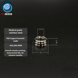 Rodamiento Dental de Acero Inoxidable SFFR144TLZWN de Bajo Ruido, P4, 420K RPM, 8-13mm de Espaciado, Solución para Vibraciones y Ruido Fuerte en Equipos Dentales Antiguos - Product Image 1