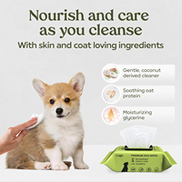 Lingettes pour chiens OEM ODM, 100 unités, hypoallergéniques, douces, sans cruauté, légèrement parfumées, pour nettoyer les yeux, le visage, le derrière et les pattes