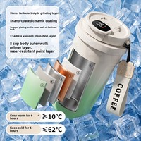 Tasse à mélanger entièrement automatique portable en acier inoxydable 304, tasse de bureau, tasse à café électrique pour lait en poudre, lait de soja, eau