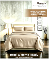 Ensemble de draps en coton uni, literie 100% coton, linge de lit en coton uni, ensemble de literie en coton prêt pour l'hôtel