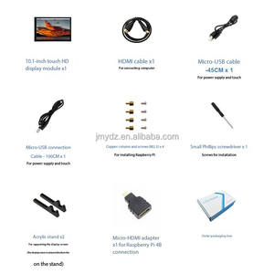 10.1 inç IPS ahududu <span class=keywords><strong>Pi</strong></span> HDMI 1280*800 dokunmatik ekran LCD ekran ahududu <span class=keywords><strong>Pi</strong></span> 3B +/4B USB kapasitif dokunmatik - Product Image 5