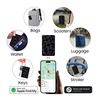 Carte de localisation intelligente double système pour bagages et portefeuille, compatible iOS et Android, magnétique, compatible MagSafe et AirTag
