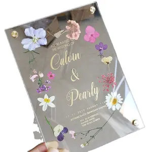 New Customized Acrylic Wedding Invitation Cards Wholesale