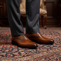 Nouvelles Chaussures Oxford Formelles pour Hommes en Cuir de Veau Véritable, à Lacets, Rehaussantes, de Luxe, pour Bureau, Automne, 8CM