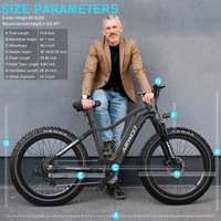 Mon magasin – Vélo électrique VTT 750W/1000W 48V 15AH longue autonomie avec accélérateur et 9 vitesses, Fat Bike, expédition manuelle depuis entrepôts UE/US, 0.0g