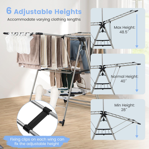 ราวตากผ้าสแตนเลสพับได้สำหรับกลางแจ้ง ราคาดีที่สุด - Product Image 3