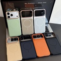 Coque de téléphone magnétique ultra-fine en métal avec peinture à l'huile, coque arrière rigide en PC dépolie anti-traces de doigts pour iPhone 17 Air, 16 Pro Max, 15 Plus, 14