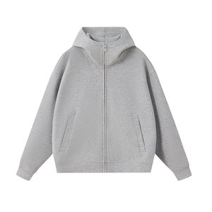 Aoyema-Pull long à capuche décontracté et ample pour homme, vêtement de sport à col haut de couleur unie, nouvelle collection automne-hiver - Product Image 6