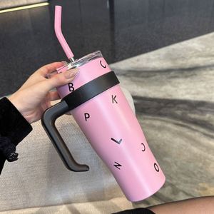 40oz Ice Bully <b>Handle</b> Car <b>Travel</b> Tumbler Vacuum <b>Mug</b> Lid Straw Non-Slip Base OEM ODM Custom Color - Product Image 2