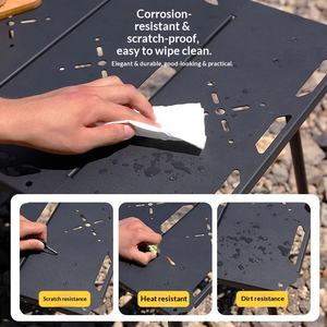 <span class=keywords><strong>Table</strong></span> <span class=keywords><strong>de</strong></span> <span class=keywords><strong>camping</strong></span> pliable légère, design détachable avec support pour réchaud et crochet pour lampe, idéale pour la randonnée et les pique-niques - Product Image 4