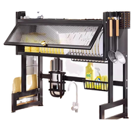 Égouttoir mural pliant à double niveau pour cuisine, style général Hebei, pour le rangement des vaisselles et des ustensiles de table