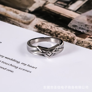 Five Pointed Star <b>Titanium</b> Steel <b>Ring</b> Unisex Fashion Index Finger <b>Ring</b> SA978 - Product Image 3
