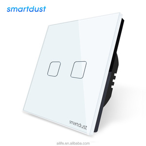 Interruptor Táctil Smartdust de Alta Qualidade, 2 Vias, 2 Gangues, Painel de Vidro, Interruptor de Toque para Luz de Parede/Escada - Product Image 4