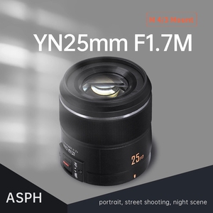Yongnuo เลนส์กล้อง M4 F1.7M YN25mm/3เมาท์รูรับแสงขนาดใหญ่เลนส์ไพรม์มาตรฐาน af/mf สำหรับพานาโซนิค G95 GX9 GF9 - Product Image 3