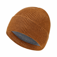 Bonnet en tricot doublé polaire pour homme et femme, coupe-vent, protège-oreilles, chaud, doux, extensible, pour le ski, la promenade du chien, la vie quotidienne