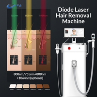 Épilateur laser diode professionnel permanent 755nm 808nm 1064nm, épilation laser diode sans douleur, machine d'épilation laser diode
