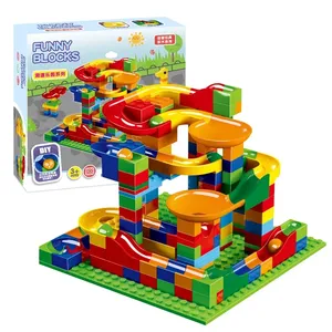 168 PCS Mini Marble Run Building Blocks Ball Maze Race Track Construction Bricks Children Educational Toys for Gifts