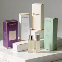 Boîte en papier personnalisée avec logo imprimé, vente en gros, haute qualité, pour emballage de cosmétiques, soins de la peau, huiles essentielles, bougies et parfums