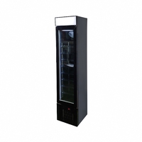 Réfrigérateur commercial surgelé avec logo personnalisé Oumeite 105L réfrigérateur congélateur vertical à compresseur autoportant pour affichage de crème glacée