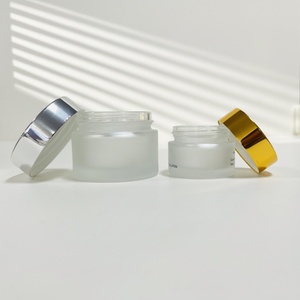 Luxury 30g 100g 120g Custom Logo Empty Wide Mouth Glass Cosmetic <b>Scrub</b> Face Cream Jars Portable Packaging Wholesale Supplier - Product Image 6