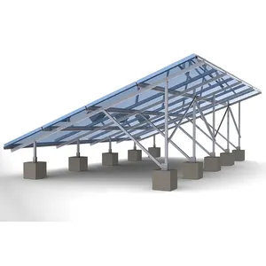 Precio al por mayor de fábrica Soporte de montaje Sistema de tierra fotovoltaica Soporte de panel solar Estructuras de acero