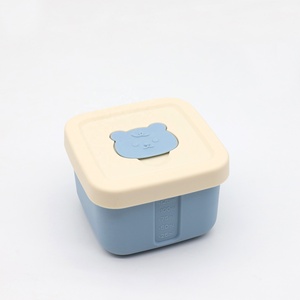 Bpa Free Food Grade Reusable Non-toxic Airtight Leakproof Kids School Silicone Slice <b>Lunch</b> Bento <b>Box</b> Bowl Food Storage Container - Product Image 5