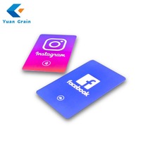 Tarjeta NFC para Marketing en Redes Sociales, Tarjeta de Seguimiento de Instagram y Facebook con Código QR, Toque para Seguir, Etiqueta NFC para Promoción Empresarial